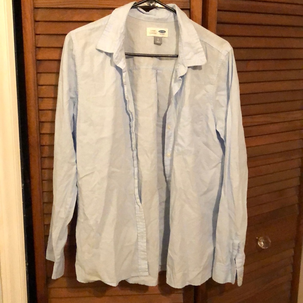 Blue button down